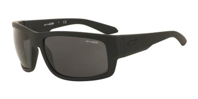 Shop Arnette Dark Grey Rectangular Mens Sunglasses An4221 44787 62 In Black,grey