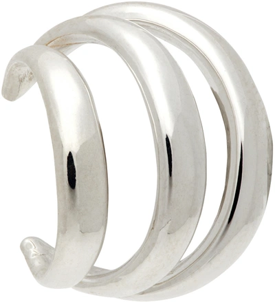 Shop Sophie Buhai Silver Triple Ear Cuff In Sterling Silver