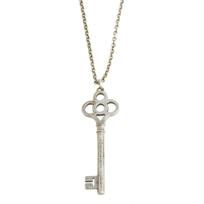 Tiffany & Co. Silver Crown Key Pendant Chain Necklace Tiffany & Co.