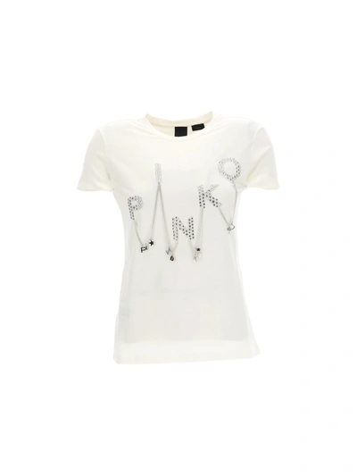 Shop Pinko T-shirts & Vests In Bianco + Bianco