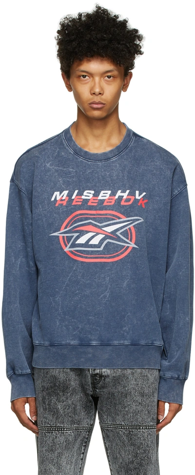 Shop Misbhv Blue  Edition Planet Crew Sweatshirt In Coll Navy