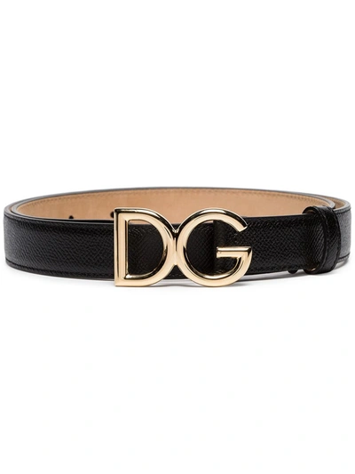 Shop Dolce & Gabbana Belt With Buckle In Black