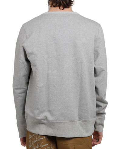 Shop Junya Watanabe Ribbed Hem Crewneck Sweatshirt In Grey