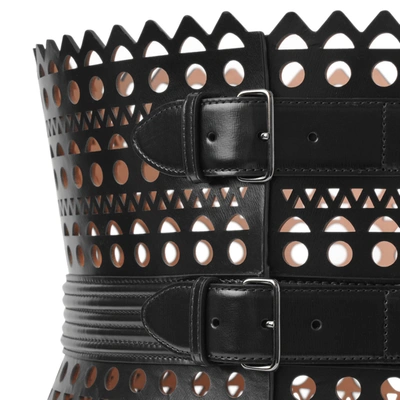 Shop Alaïa Le Corset Black Leather Belt