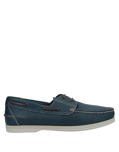 Shop Soldini Loafers In Slate Blue