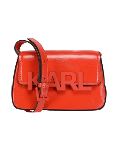 Shop Karl Lagerfeld Handbags In Orange