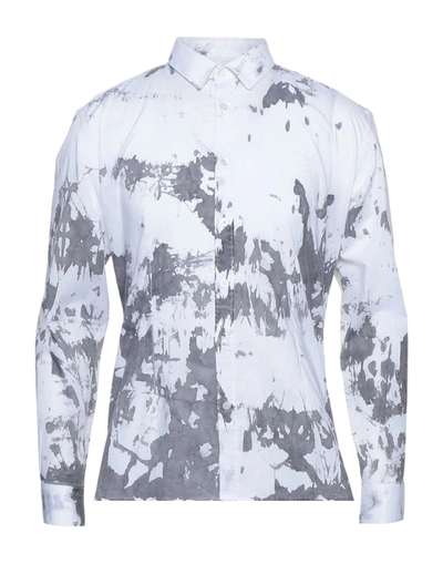 Shop Grey Daniele Alessandrini Man Shirt Grey Size 16 ½ Cotton, Elastane