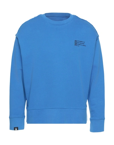Shop Patrizia Pepe Man Sweatshirt Azure Size M Cotton In Blue