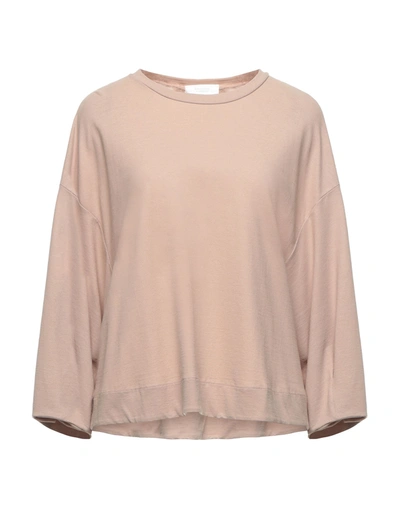 Shop Zanone Woman T-shirt Beige Size L Cotton