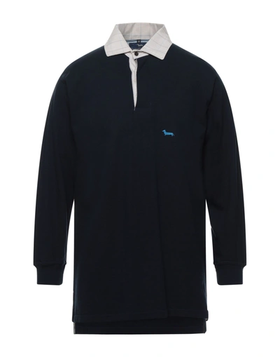 Shop Harmont & Blaine Polo Shirts In Dark Blue