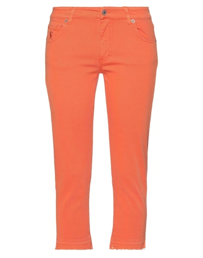 Shop European Culture Woman Jeans Orange Size 31 Cotton, Polyester, Elastane