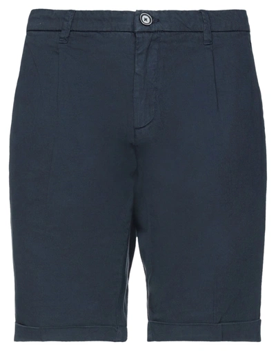 Shop Yes Zee By Essenza Man Shorts & Bermuda Shorts Midnight Blue Size 31 Cotton, Linen