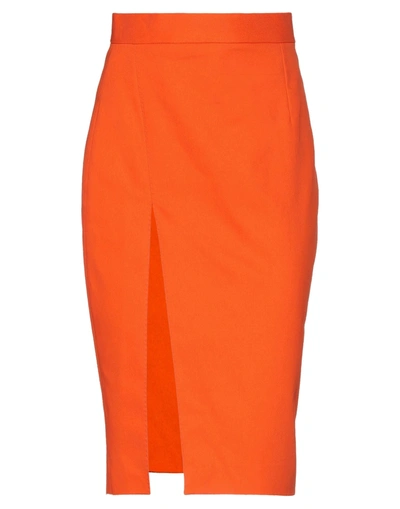 Shop Dsquared2 Midi Skirts In Orange