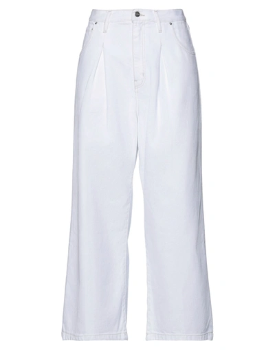 Shop Haikure Woman Jeans White Size 27 Cotton, Lyocell