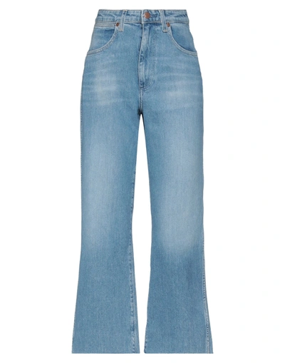 Shop Wrangler Woman Jeans Blue Size 28 Cotton, Elastane