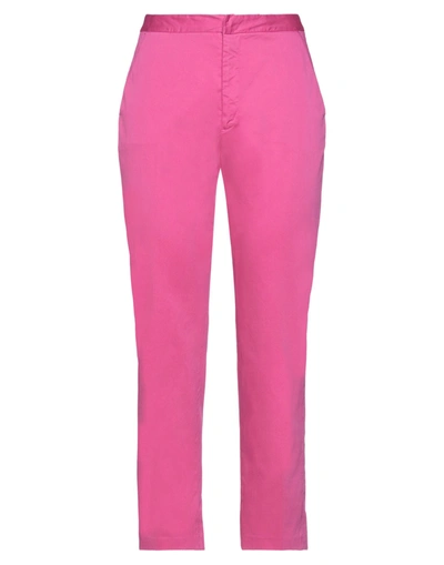 Shop Barba Napoli Woman Pants Fuchsia Size 6 Cotton, Elastane In Pink