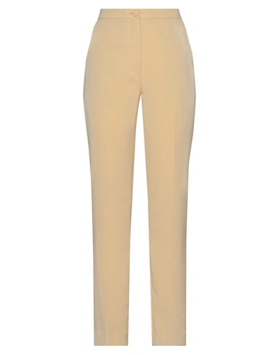 Shop Nora Barth Woman Pants Sand Size 8 Polyester In Beige