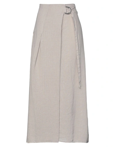 Shop Alpha Studio Woman Long Skirt Beige Size 10 Wool