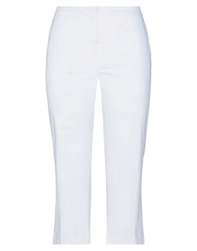 Shop Barba Napoli Woman Pants White Size 6 Cotton, Elastane
