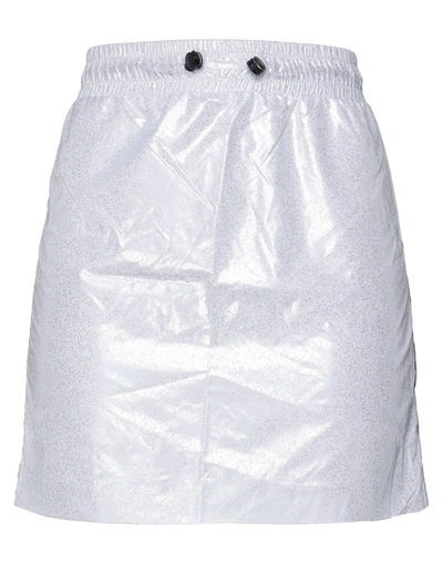Shop Chiara Ferragni Woman Mini Skirt Silver Size S Polyester