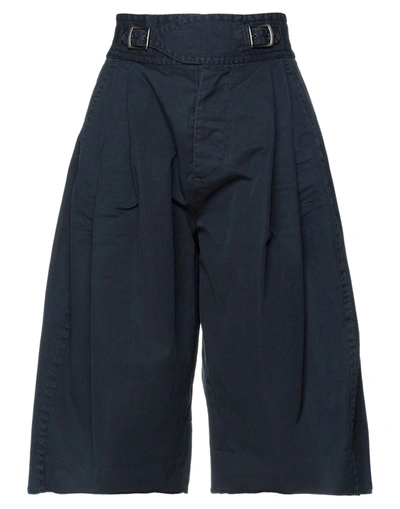 Shop Dsquared2 Woman Shorts & Bermuda Shorts Midnight Blue Size 2 Cotton