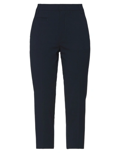 Shop Dondup Woman Pants Midnight Blue Size 8 Polyester, Virgin Wool, Elastane