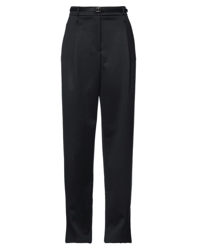 Shop Giorgio Armani Woman Pants Black Size 10 Wool, Ovine Leather