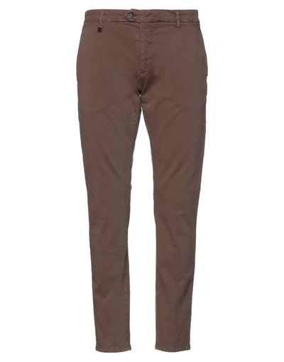 Shop Antony Morato Man Pants Brown Size 44 Cotton, Elastane