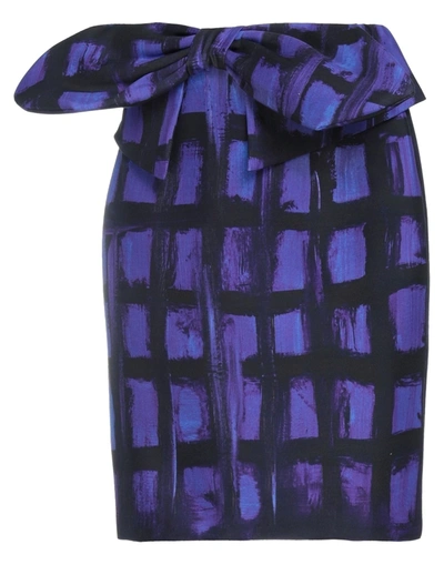 Shop Moschino Woman Mini Skirt Purple Size 6 Viscose