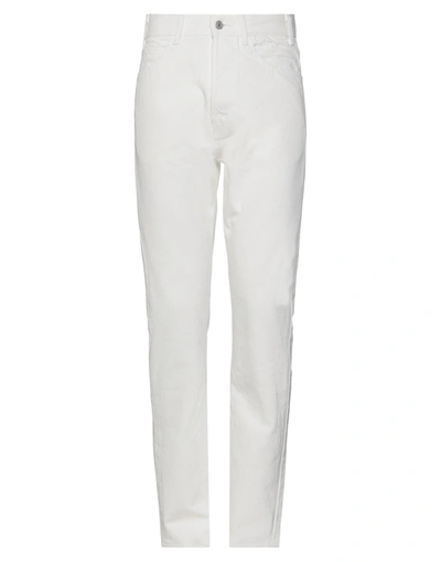 Shop Celine Man Jeans White Size 32 Cotton