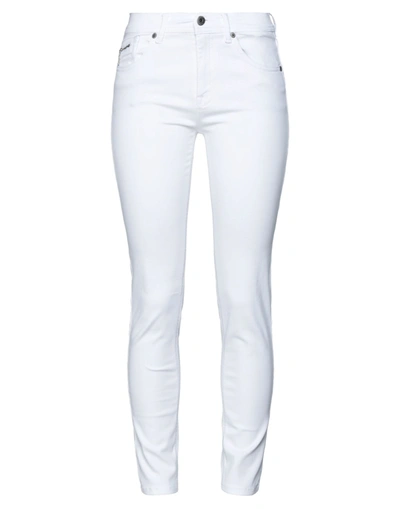 Shop Barbour Woman Jeans White Size 24 Cotton, Polyester, Elastane