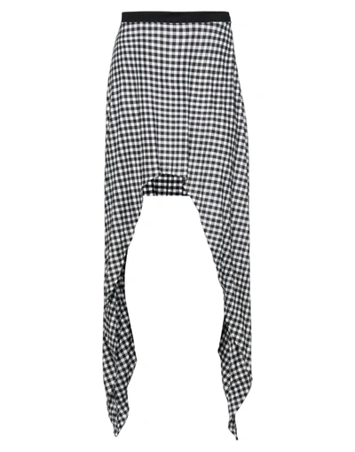 Shop Burberry Woman Mini Skirt Black Size 12 Viscose, Cotton, Elastane