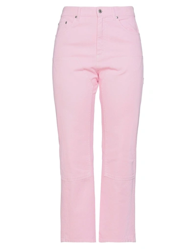 Shop Msgm Woman Pants Pink Size 12 Cotton