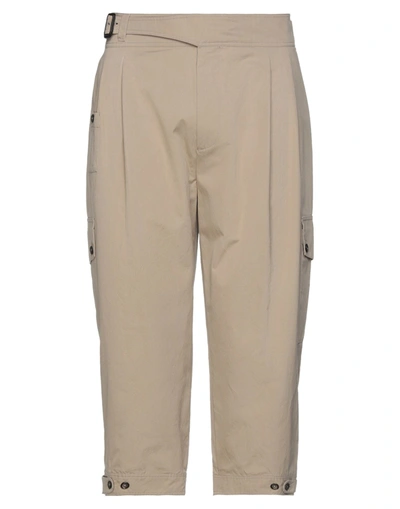 Shop Dolce & Gabbana Man Cropped Pants Beige Size 38 Cotton, Lambskin, Zamak, Polyester