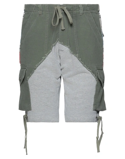 Shop Greg Lauren Shorts & Bermuda Shorts In Military Green