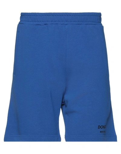 Shop Dondup Man Shorts & Bermuda Shorts Bright Blue Size S Cotton