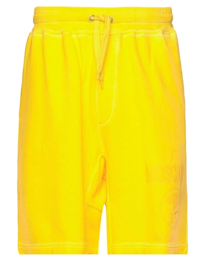 Shop Moschino Shorts & Bermuda Shorts In Ocher