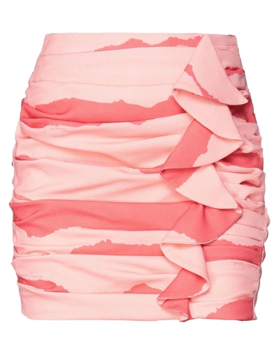 Shop Elisabetta Franchi Woman Mini Skirt Salmon Pink Size 4 Polyester, Elastane
