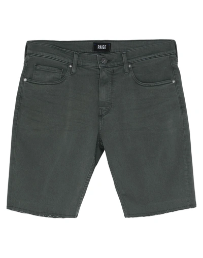 Shop Paige Man Denim Shorts Military Green Size 32 Rayon, Cotton, Polyester, Elastane