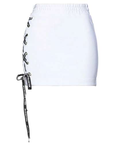 Shop Versace Jeans Couture Woman Mini Skirt White Size 4 Cotton
