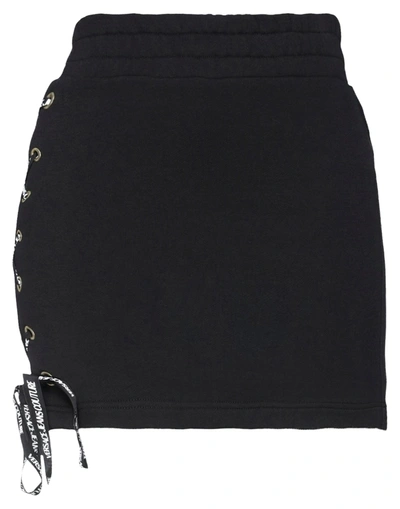 Shop Versace Jeans Couture Woman Mini Skirt Black Size 4 Cotton