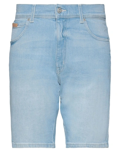 Shop Wrangler Man Denim Shorts Blue Size 31 Cotton, Elastane