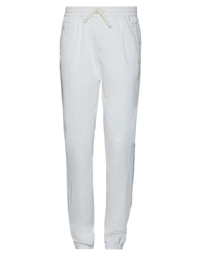 Shop Berwich Man Pants White Size 32 Cotton, Polyamide, Elastane