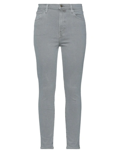 Shop J Brand Woman Jeans Grey Size 24 Cotton, Lyocell, Polyurethane