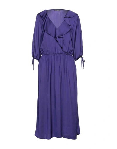 Shop Biancoghiaccio Woman Midi Dress Purple Size Xs Polyester