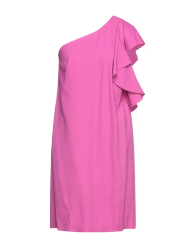 Shop L'autre Chose L' Autre Chose Woman Midi Dress Fuchsia Size 8 Acetate, Viscose In Pink