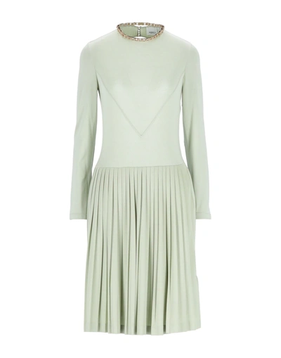 Shop Burberry Woman Midi Dress Light Green Size 4 Viscose, Polyamide, Silk, Elastane