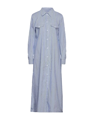 Shop Ottod'ame Woman Maxi Dress Blue Size 10 Cotton, Nylon, Elastane