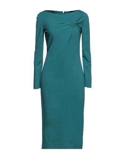 Shop Emporio Armani Woman Midi Dress Deep Jade Size 4 Viscose, Polyamide, Elastane In Green