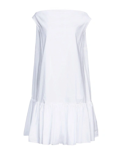 Shop L'autre Chose L' Autre Chose Woman Mini Dress White Size 4 Cotton